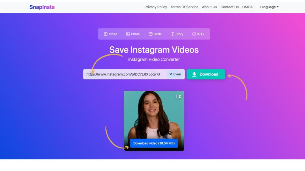 download instagram video